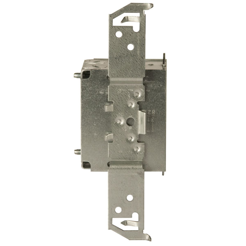 3 in. x 2 in. Switch Box, Gangable, 2-1/2 in. Deep, Three 1/2 in. KO's & NMSC Clamps, TS Bracket