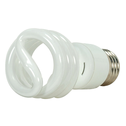 13 Watt; Mini Spiral Compact Fluorescent; 2700K; 82 CRI; Medium base; 120 Volt; 4-pack