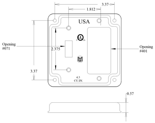11436, Electrical Square Box Cover