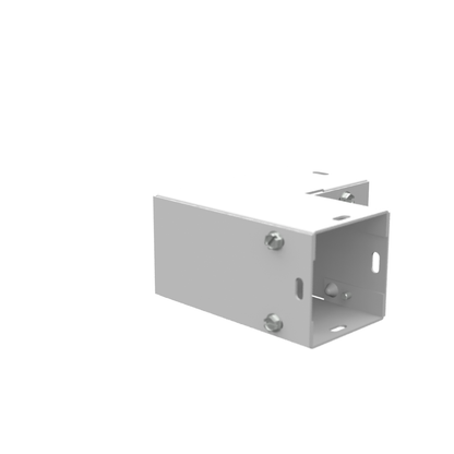 5.063x2.5x5.063 Wireway Elbow 90 Corner ANSI 61 Gray Steel