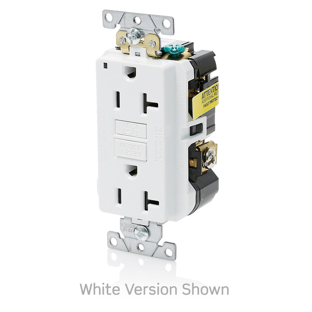 20 Amp SmartlockPro® GFCI Receptacle/Outlet, Industrial Grade