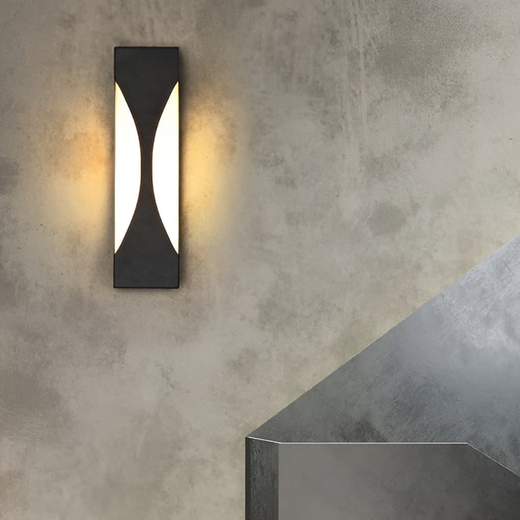 [Open-Box] Creative Rectangular Waterproof LED Black Modern Outdoor Wall Sconce Lighting