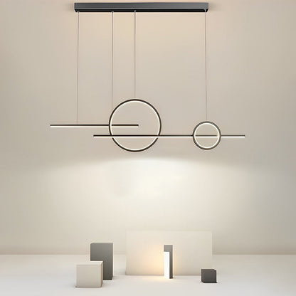 [Open-Box]Circles Three Step Dimming Stepless Dimmable Chandeliers with LED Strip