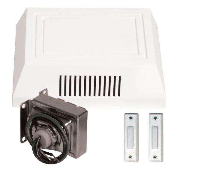 6 Lighted Buttons Chime Kit in White - C102L