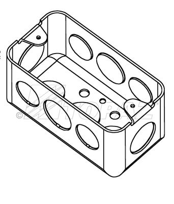 4" X 2" Drawn Handy Boxes 1-7/8" deep 1/2" & 3/4" KO