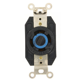30 Amp, 120/208 Volt, Flush Mount Locking Receptacle, Industrial Grade