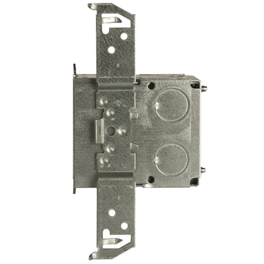 3 in x 2 in. Switch Box, Gangable, 3-1/2 in. Deep, Seven 1/2 in. KO's & NMSC Clamps, TS Bracket