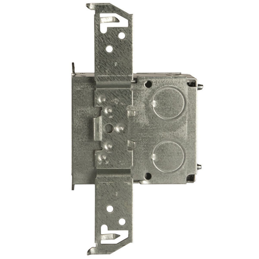 3 in x 2 in. Switch Box, Gangable, 3-1/2 in. Deep, Seven 1/2 in. KO's & NMSC Clamps, TS Bracket