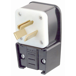 50 Amp, 277 Volt, Straight Blade Plug, Industrial Grade