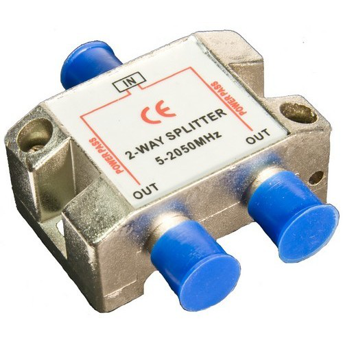 2 Way Splitters with Ground Block Satellite 5-2050Mhz