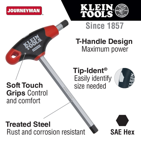 1/8-Inch Hex Key, Journeyman™ T-Handle, 9-Inch