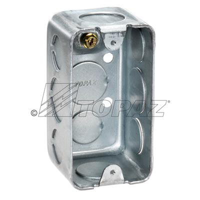 4"X2" RECT BX 2-1/8" DEEP 1/2" & 3/4" KO-50PK