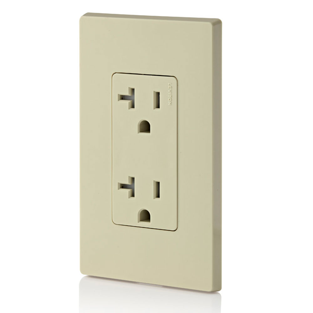 20 Amp Decora Tamper-Resistant Duplex Outlet/Receptacle, Grounding