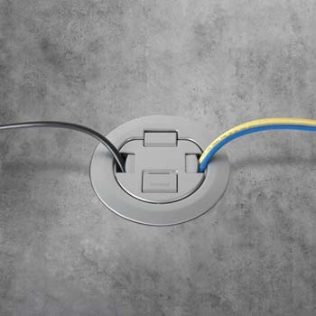 4AT Prewired All Power Evolution™ Poke-Thru Device-Aluminum