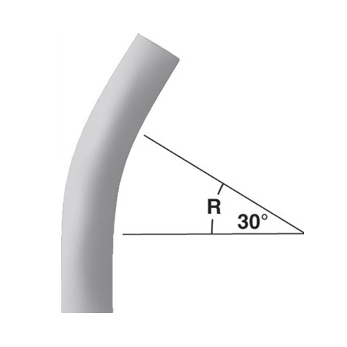 2 in. x 30-Degree x 48 in. Radius Plain End Schedule 40 Special Radius Elbow