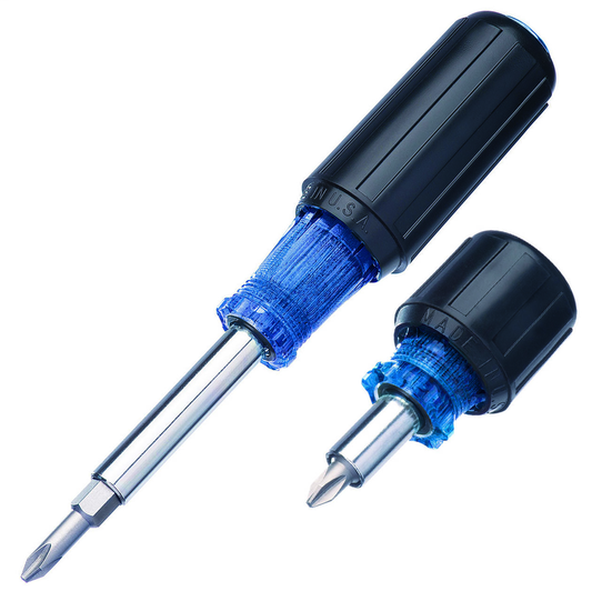 6-in-1 Stubby and 6-in-1 Multi-Bit Screwdriver & Nut Driver Combo