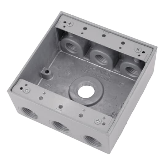 2-GANG UNIV WP BX 31.8CU 7HOLE 10PK