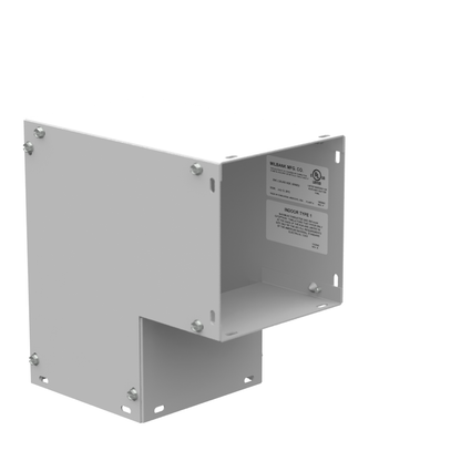 10x6.125x10 Wireway Elbow 90 Side Wall Access ANSI 61 Gray Steel