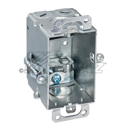 3"X2" Gangable Switch Boxes 2-1/2" Deep 1/2" KO with MC Clamps for Old Work