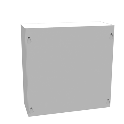 10x4X10 Screw Cover Type 1 UL Steel No KO Gray Cover w/Teardrop Slots Holes In Back