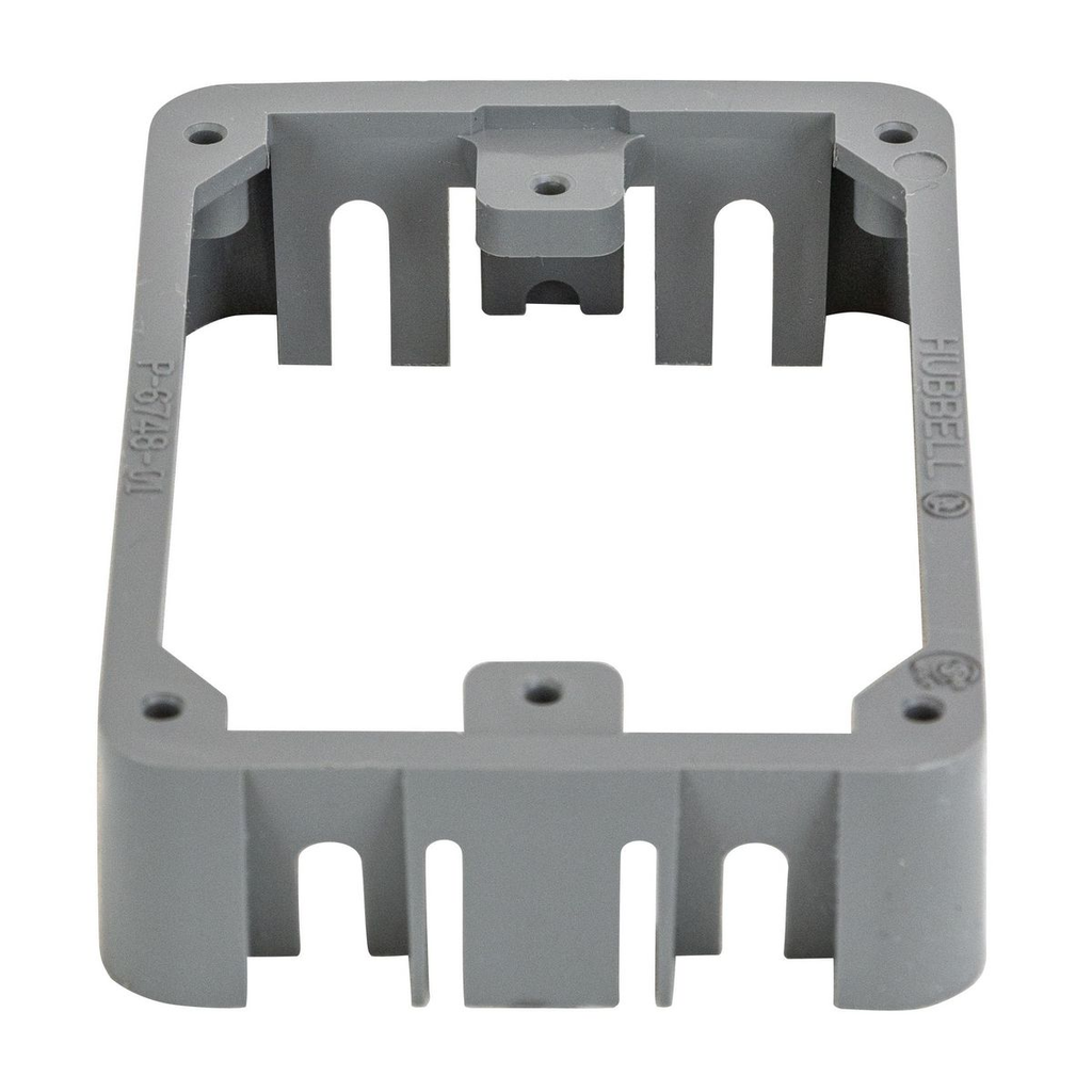 1-Gang Mounting Collar for Non-Metallic Tile Flanges, Gray