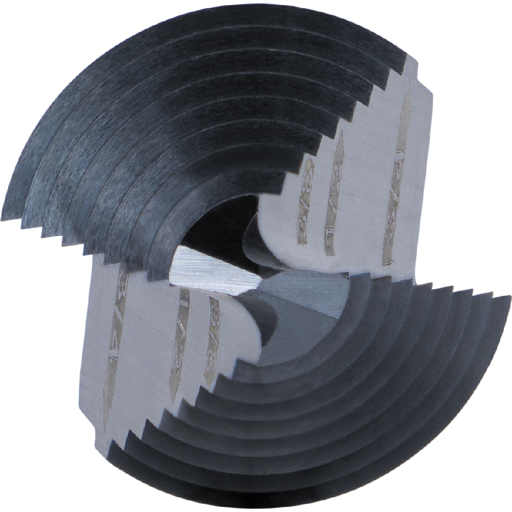 9-Step Drill Bit, 3/8-Inch Hex, Double Straight Flute, 1/4-Inch to 3/4-Inch