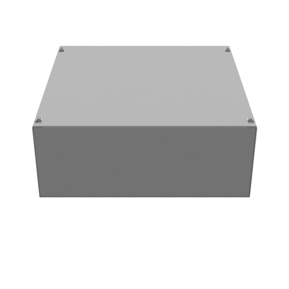 16x6x16 Screw Cover Type 1 UL Steel No KO Gray Cover w/ Teardrop Slots Holes In Back