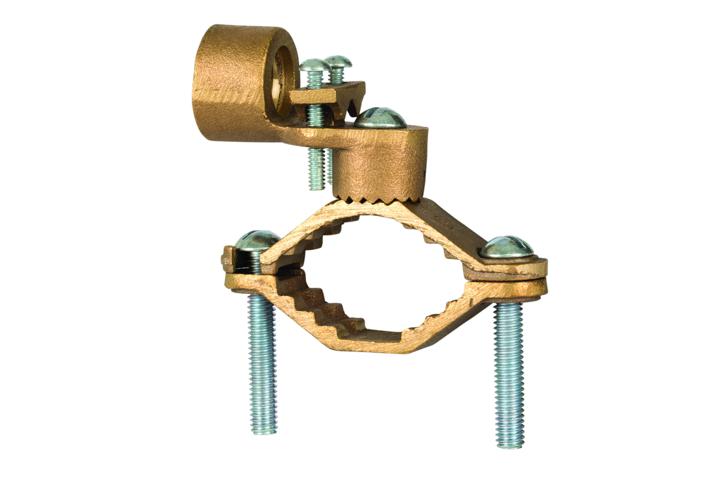 Bronze Ground Clamp for Rigid Conduit 1-1/4″ to 2″ Pipe, 3/4″ Hub