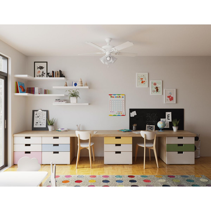 AirPro 52" 5-Blade Indoor/outdoor ceiling fan in White
