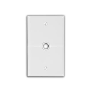 1-Gang .625 Inch Hole Device Telephone/Cable Wallplate, Thermoplastic Nylon, Box Mount, Horizontal Split Plate, White