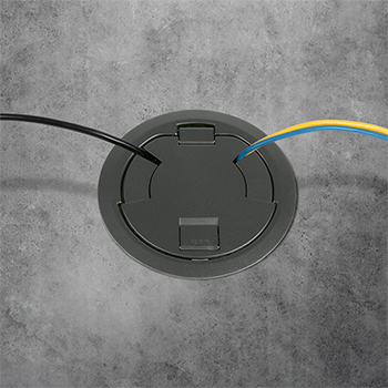 6AT Evolution™ Recessed Poke-Thru Surface Style Cover, Gray 6CTCGY