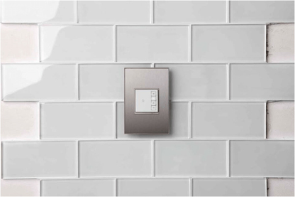 adorne® Brushed Stainless 1-Gang Screwless Wall Plate