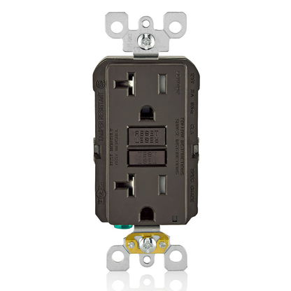 20 Amp, Self Test, Tamper-Resistant GFCI Outlet with LED Indicator Light