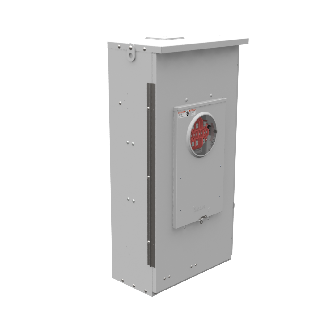 13 Terminal Ringless Large Closing Plate Test Switch Prewired 200-400 Ampere Painted Steel Single Front Piano Hinge Cover Hasp Current Transformer Mounting Included 120-208 Volt