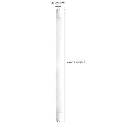 9 Watt T8 LED; 2Ft; 4000K; Medium Bi Pin base; 50000 Average rated hours; 1150 Lumens; Type B; Ballast Bypass; Single or Double Ended Wiring
