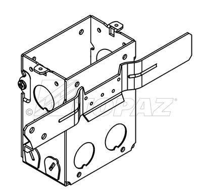 3" X 2" Gangable Switch Boxes 3-1/2" Deep with MC Clamps & FL Bracket