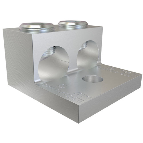 Aluminum Mechanical Lug, Conductor Range 1000-500, 2 Ports, 1 Hole, 5/8in Bolt Size, Tin Plated, UL, CSA