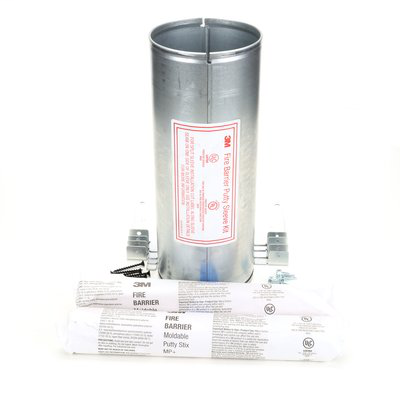 3M Fire Barrier Putty Sleeve Kit DT 400, 4 in, Round, 1/case