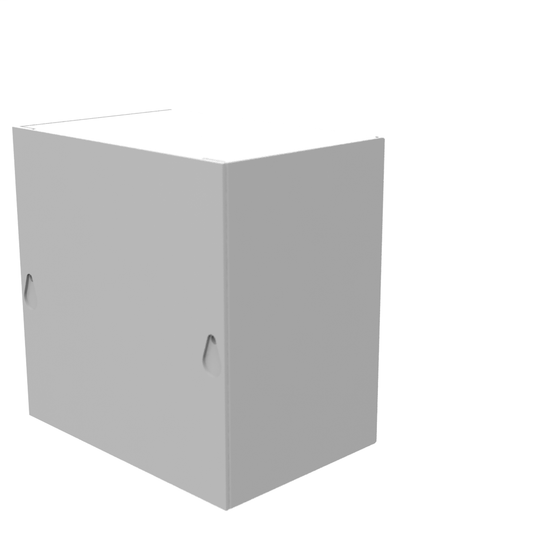 6x4X6 Screw Cover Type 1 UL Listed Steel No Knockouts ANSI 61 Gray Cover With Teardrop Slots Mounting Holes In Back