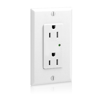 15 Amp, 125 Volt, Decora Plus Surge Protective Duplex Receptacle Outlet, Commercial Grade