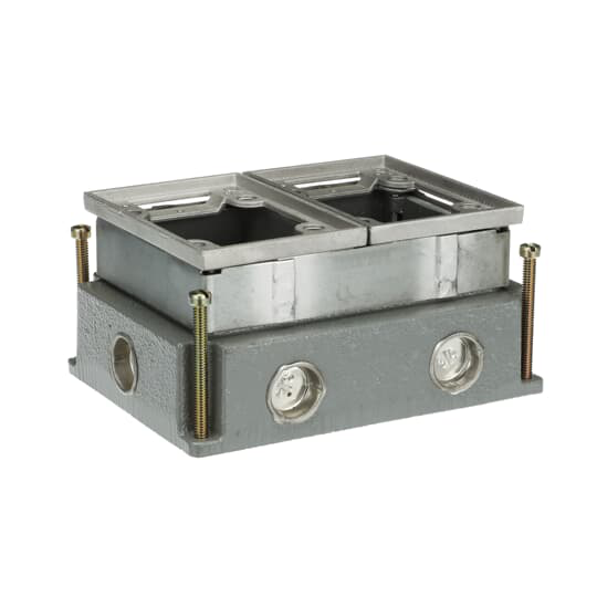 2-G FLUSH FLR-BX HUB3/4IN W/AL TRIM