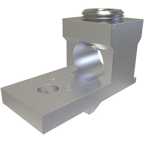 Aluminum Anti-Turn Mechanical Lug, Conductor Range 300-6, 1 Conductor, 1/4in Bolt Size, Tin Plated, UL, CSA