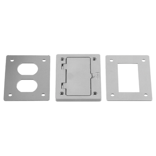 1-Gang Non-Metallic Cover, Includes Duplex and Style Line® Decorator Inserts, Gray