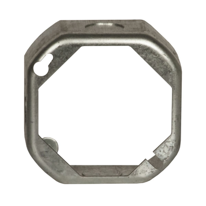 4 in. Octagon Extension Ring, Drawn, 1-1/2 in. Deep, Two 1/2 & Two 3/4 in. KO's