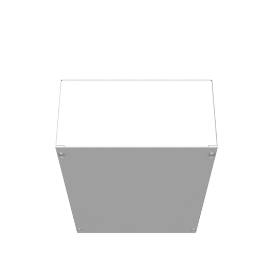 18x6x12 Screw Cover Type 1 UL Listed Steel No Knockouts ANSI 61 Gray Cover With Teardrop Slots Mounting Holes In Back