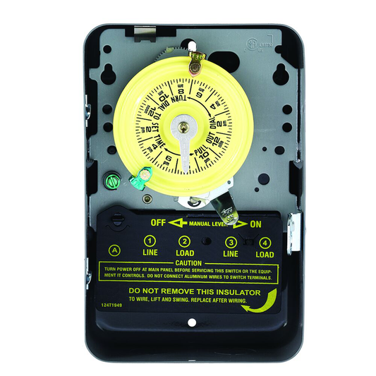 24-Hour Mechanical Time Switch, 208-277 VAC, 60Hz, DPST, Indoor Metal Enclosure, 1 Hour Interval