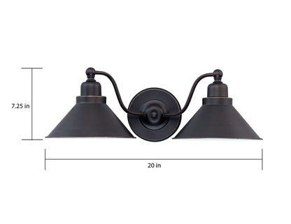 Bridgeview - 2 Light Wall Sconce - Mission Dust Bronze Finish