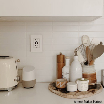 adorne® Dual-USB Outlet , White