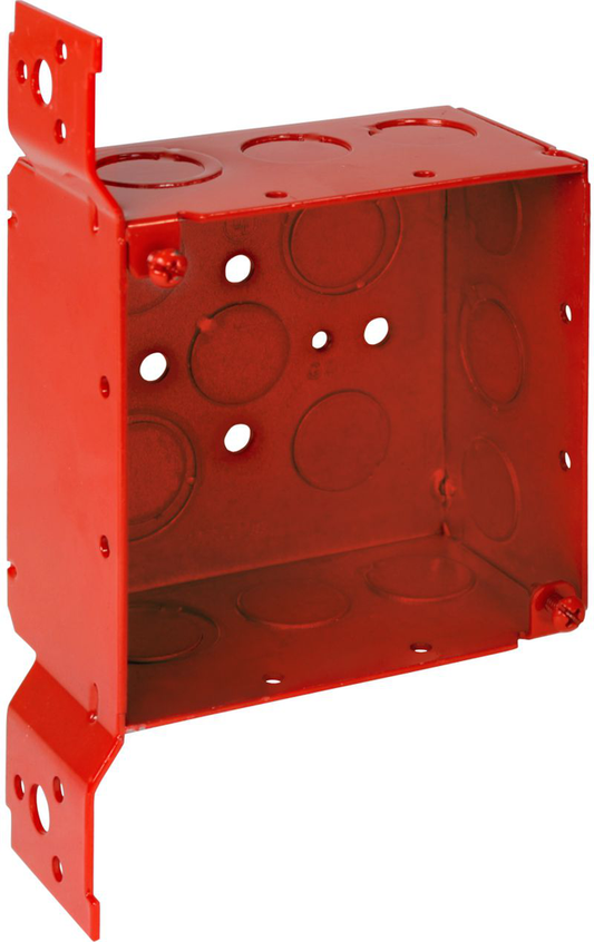 2-1/8" DEEP, 4" SQUARE DEEP FIRE ALARM BOX WELDED WITH MKO & FB BRACKET
