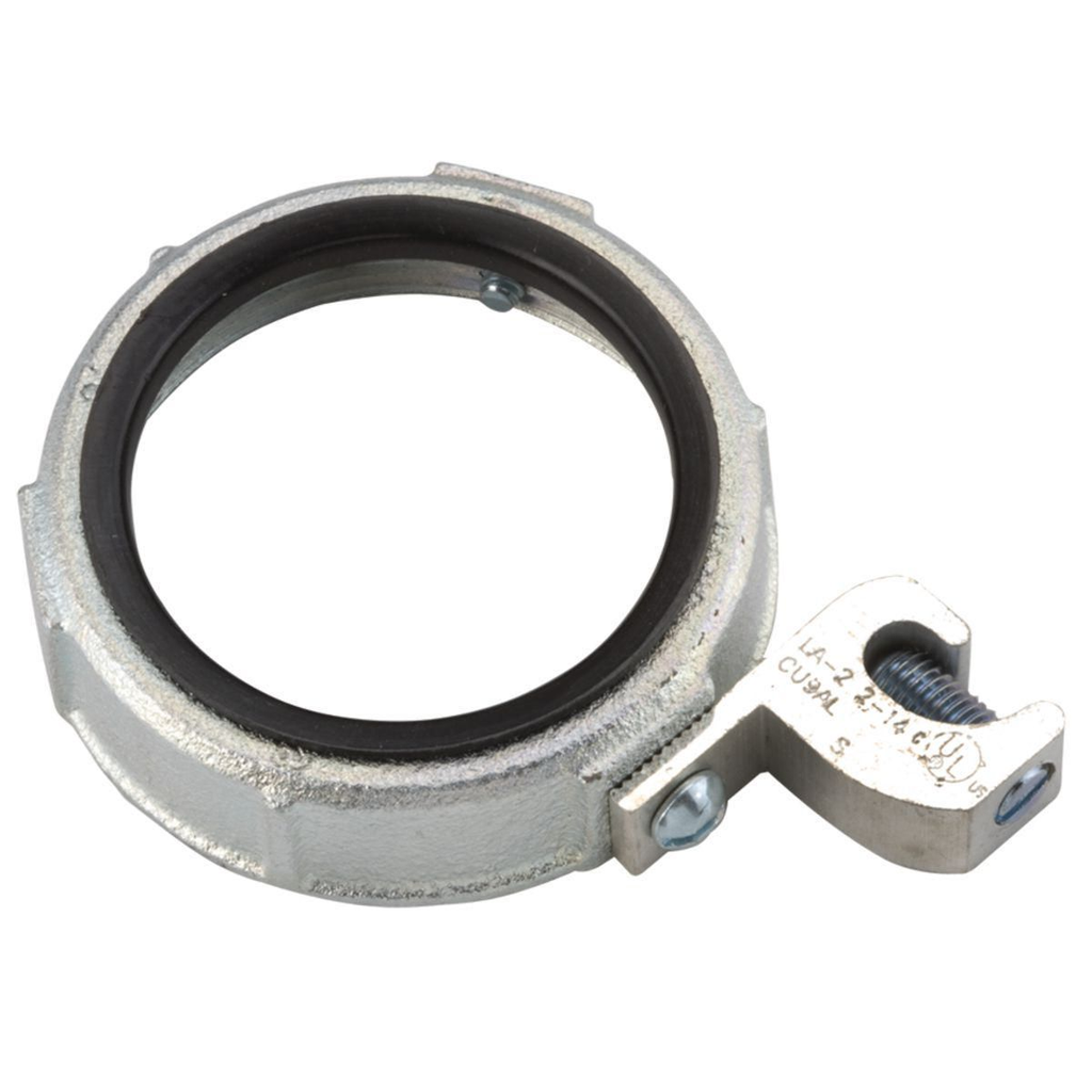 2 in. 150 Degree Rigid/IMC Grounding Bushing, Lay-in-Lug, Insulated